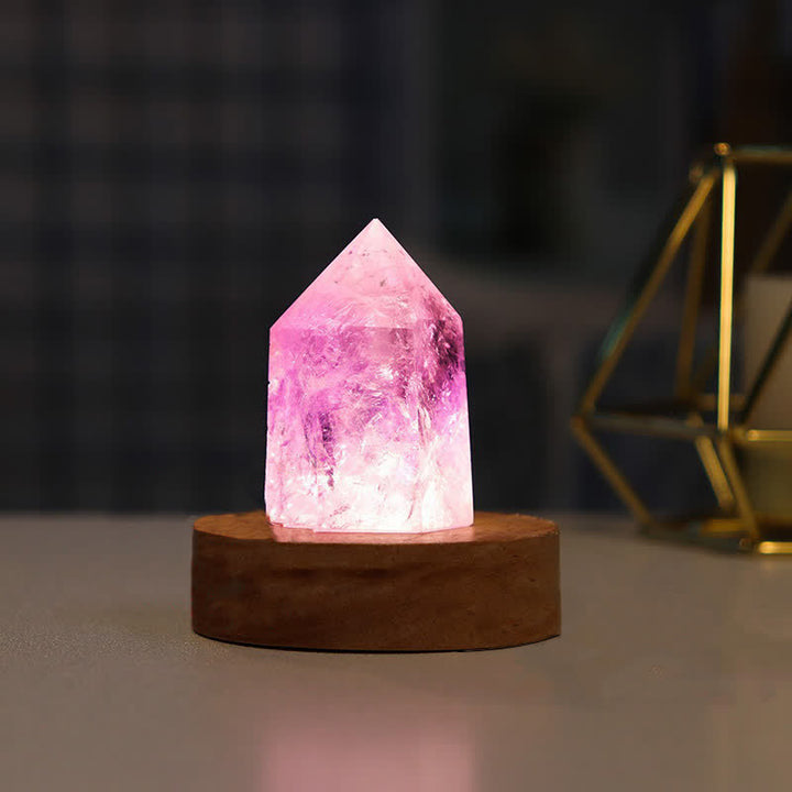 Decorazione lampada di cristallo curativo naturale Olivenorma