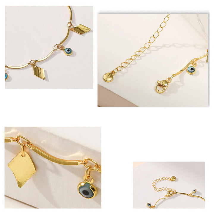 Olivenorma Cavigliera anti-malocchio placcata in oro 18K