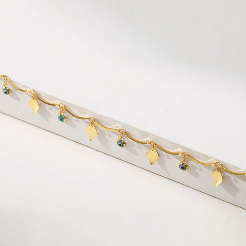Olivenorma Cavigliera anti-malocchio placcata in oro 18K