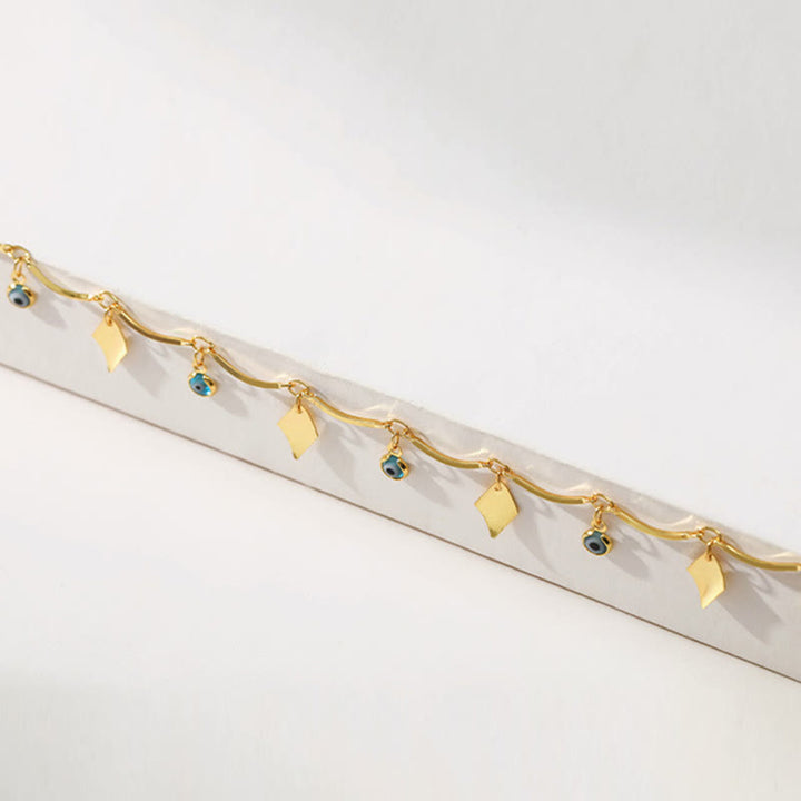 Olivenorma Cavigliera anti-malocchio placcata in oro 18K