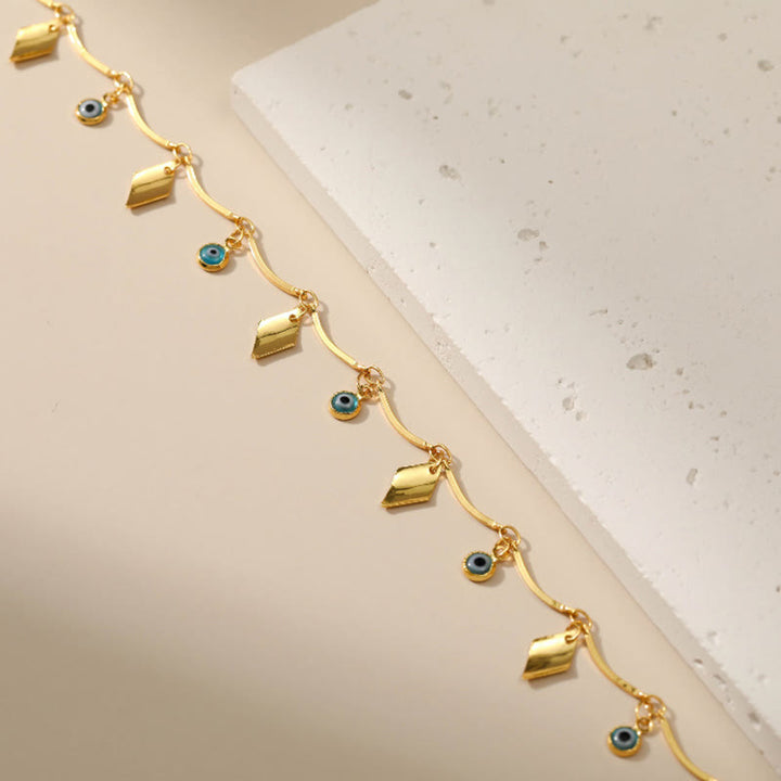 Olivenorma Cavigliera anti-malocchio placcata in oro 18K