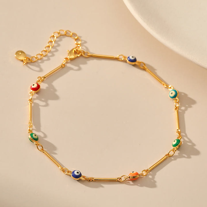 Olivenorma Cavigliera anti-malocchio placcata in oro 18K