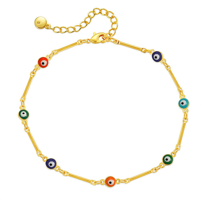 Olivenorma Cavigliera anti-malocchio placcata in oro 18K