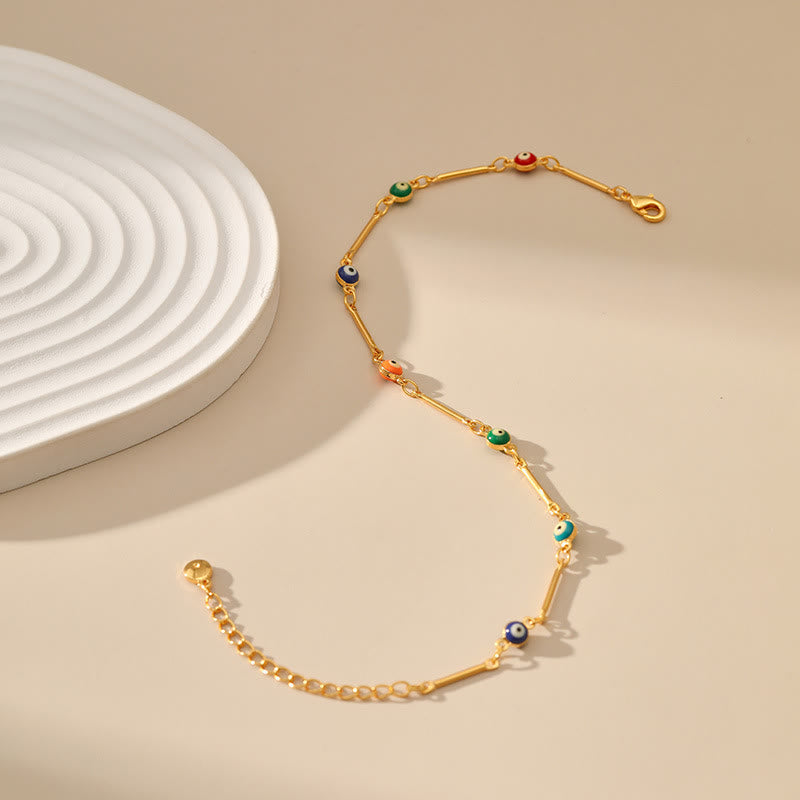 Olivenorma Cavigliera anti-malocchio placcata in oro 18K