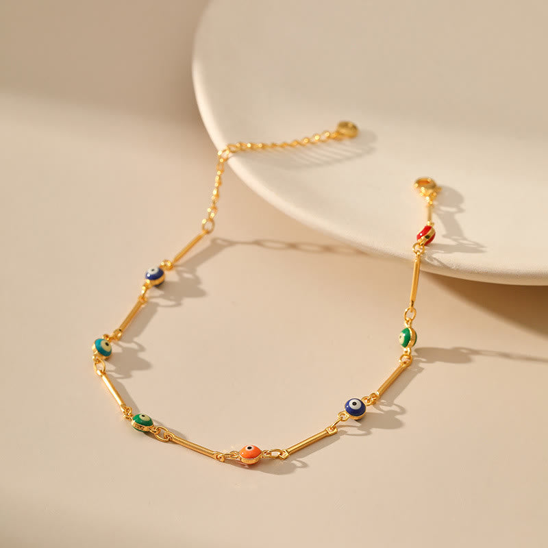 Olivenorma Cavigliera anti-malocchio placcata in oro 18K