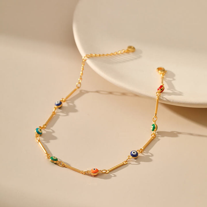 Olivenorma Cavigliera anti-malocchio placcata in oro 18K