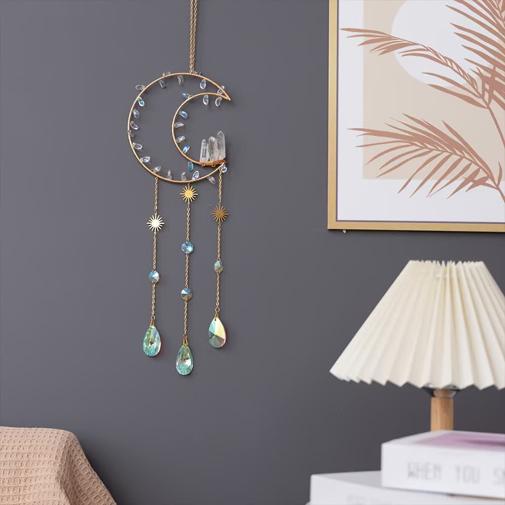 Olivenorma Clear Crystal Crystal Bud Moon Campanello a vento