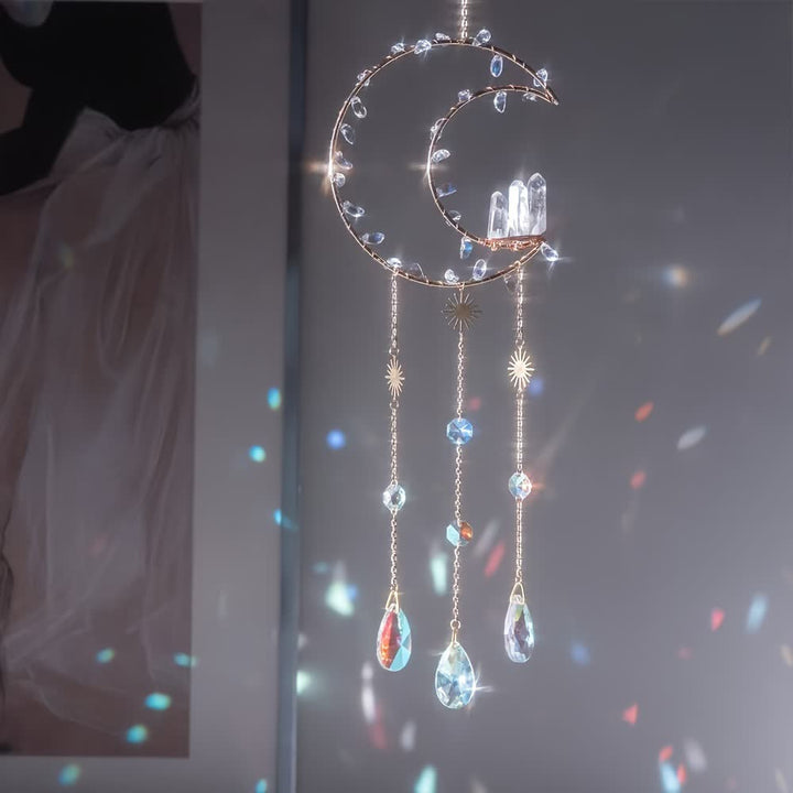 Olivenorma Clear Crystal Crystal Bud Moon Campanello a vento