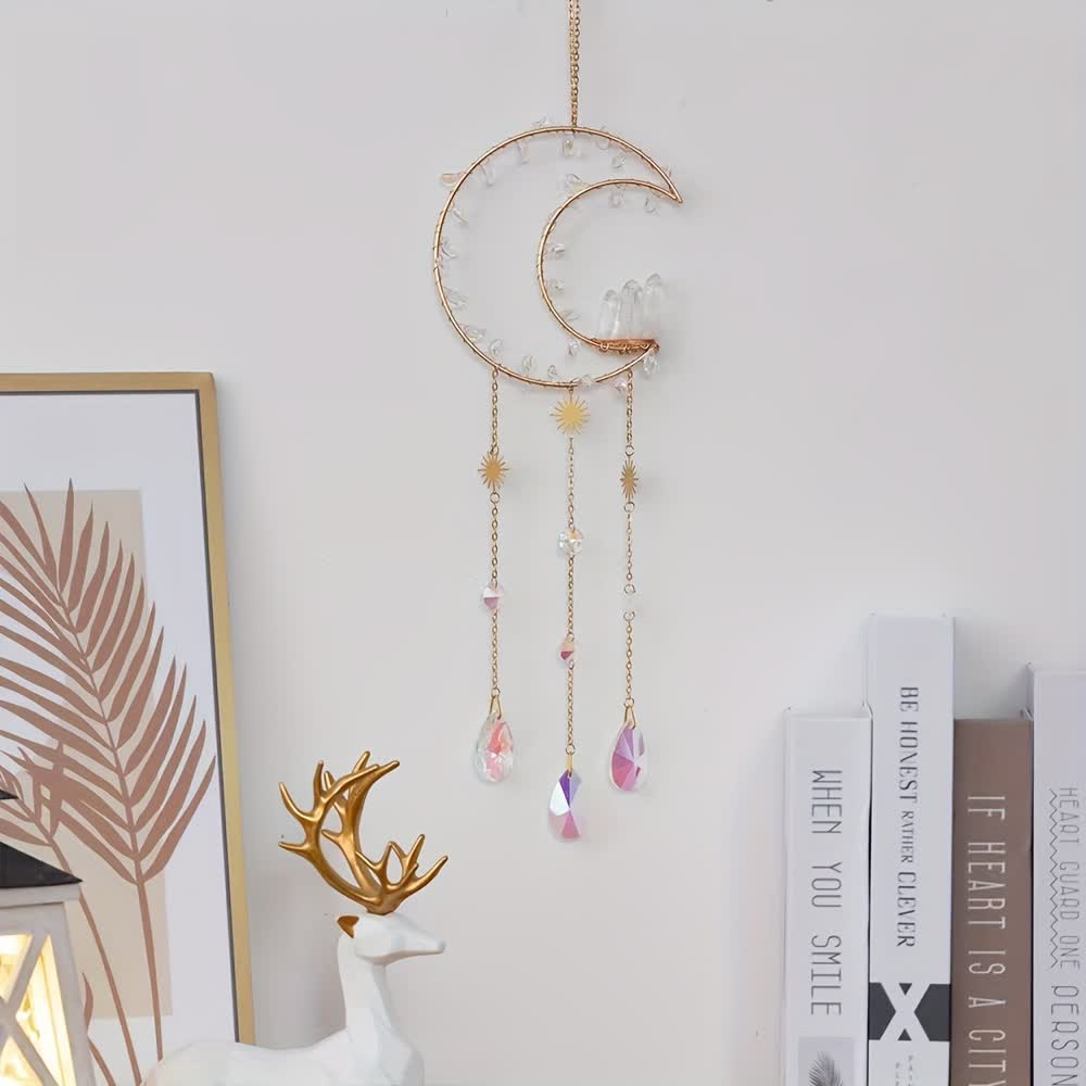 Olivenorma Clear Crystal Crystal Bud Moon Campanello a vento