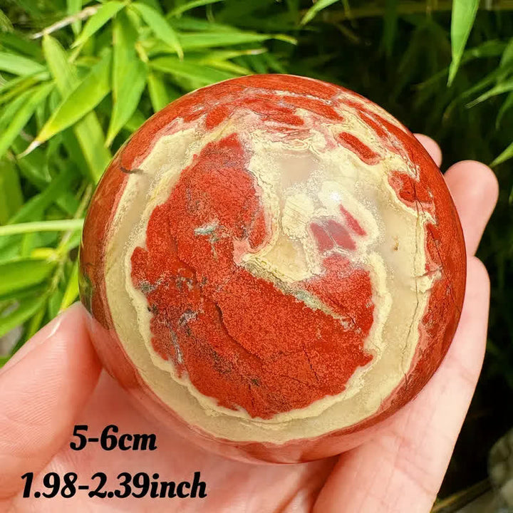 Sfera di cristallo di diaspro rosso naturale Olivenorma