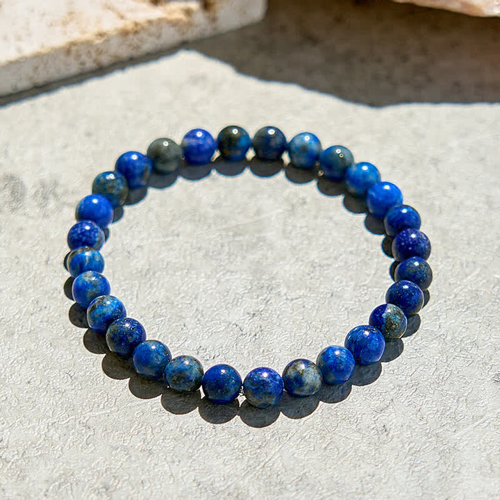 Bracciale Olivenorma con perline di lapislazzuli naturali da 6 mm 
