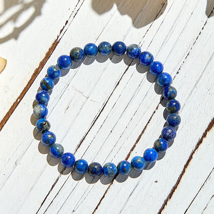 Bracciale Olivenorma con perline di lapislazzuli naturali da 6 mm 