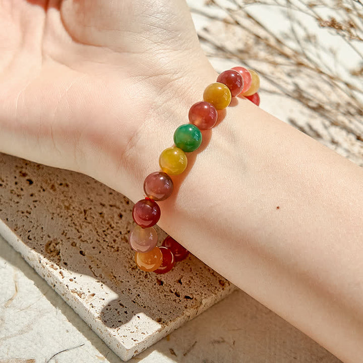 Braccialetto di perline di agata Yanyuan naturale Olivenorma - image 2