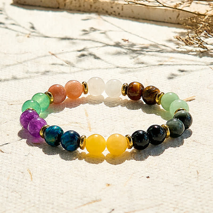 Olivenorma 10 tipi di braccialetti di perline di pietra naturale