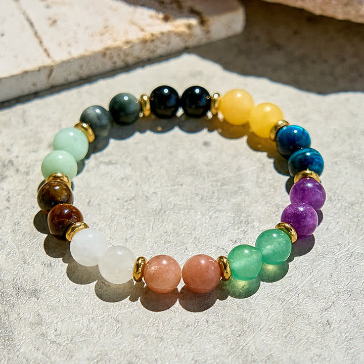 Olivenorma 10 tipi di braccialetti di perline di pietra naturale