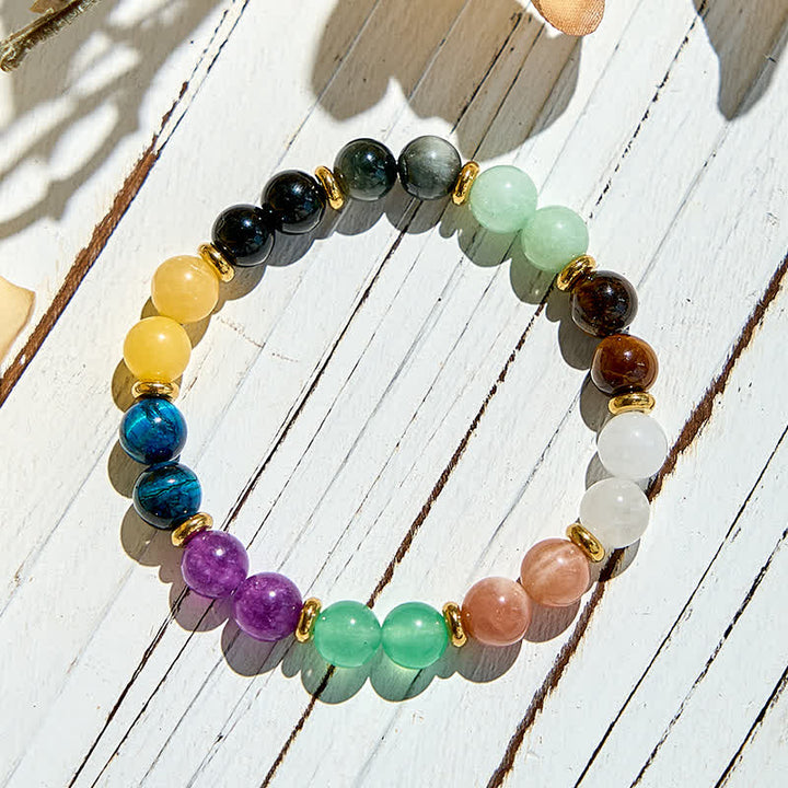 Olivenorma 10 tipi di braccialetti di perline di pietra naturale
