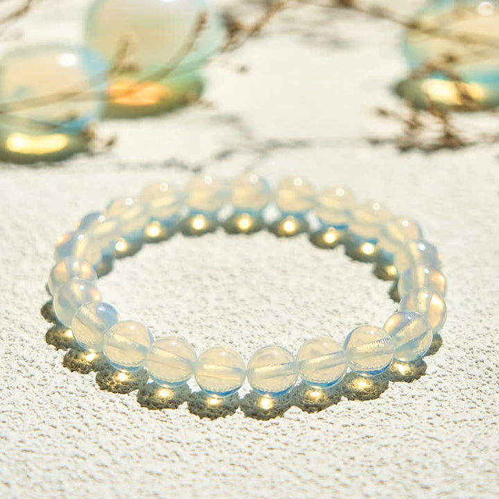 Braccialetto di perline di opalite naturale Olivenorma da 6-10 mm 