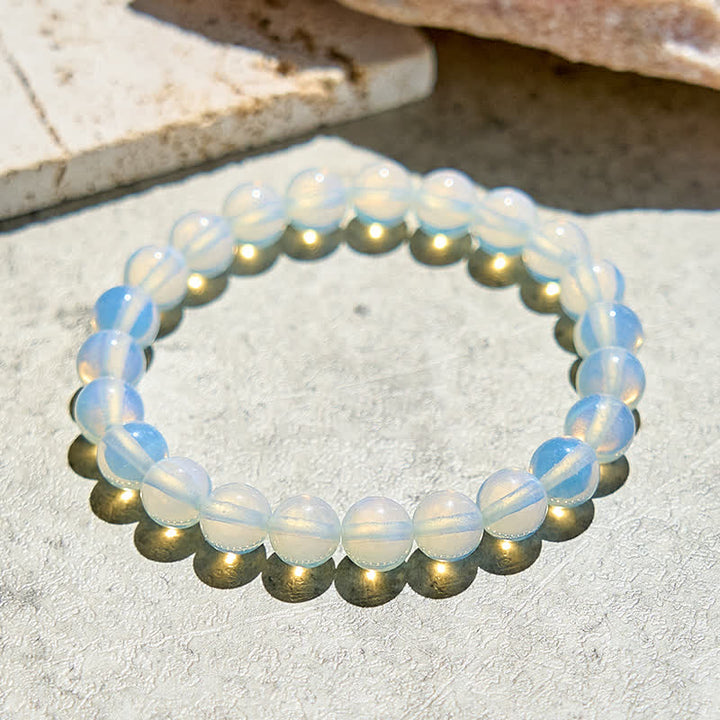 Braccialetto di perline di opalite naturale Olivenorma da 6-10 mm 