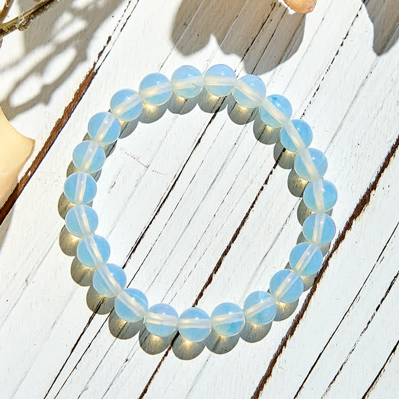 Braccialetto di perline di opalite naturale Olivenorma da 6-10 mm 