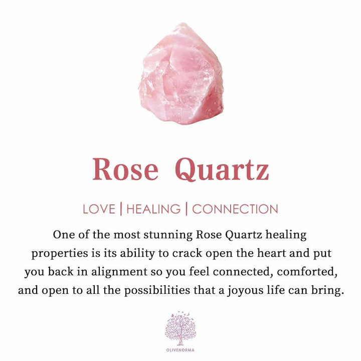 Bracciale perline di quarzo rosa naturale tondo Olivenorma 