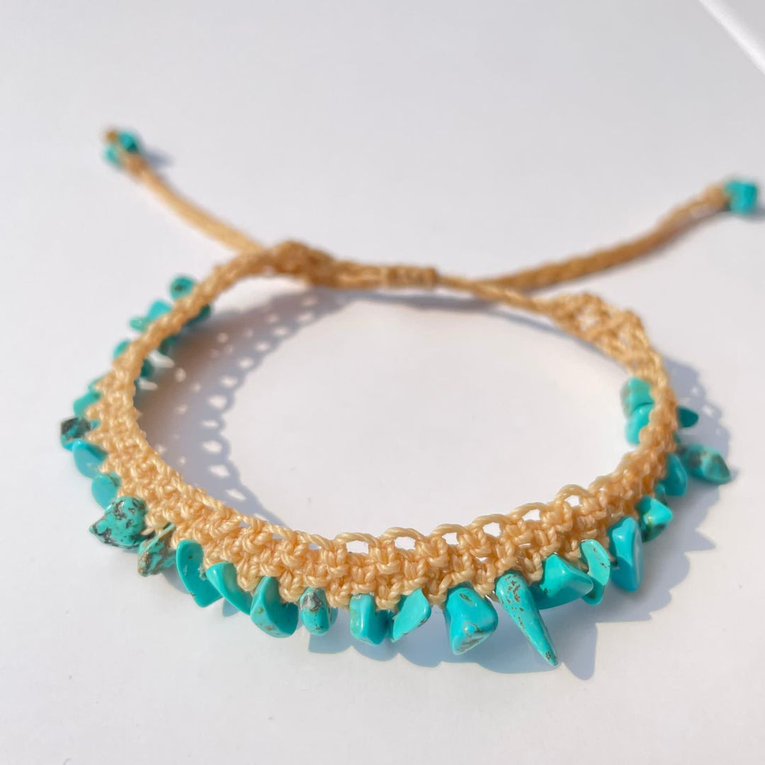 Bracciale intrecciato in pietra di cristallo naturale Olivenorma 