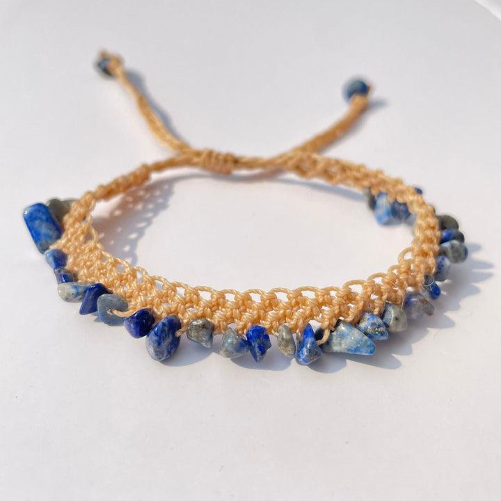 Bracciale intrecciato in pietra di cristallo naturale Olivenorma 