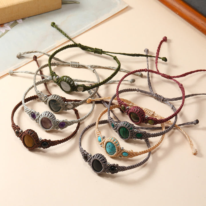 Bracciale intrecciato con cristalli taglio ovale intrecciati Olivenorma 