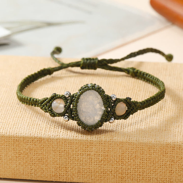 Bracciale intrecciato con cristalli taglio ovale intrecciati Olivenorma 