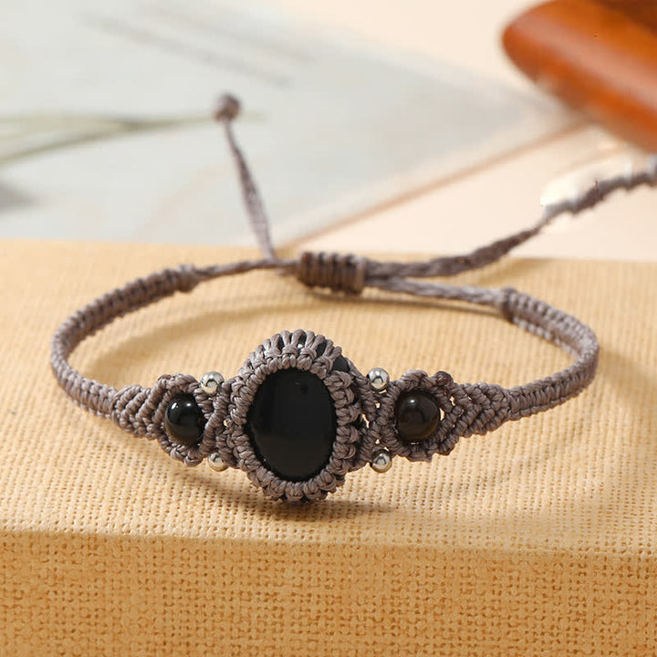 Bracciale intrecciato con cristalli taglio ovale intrecciati Olivenorma 