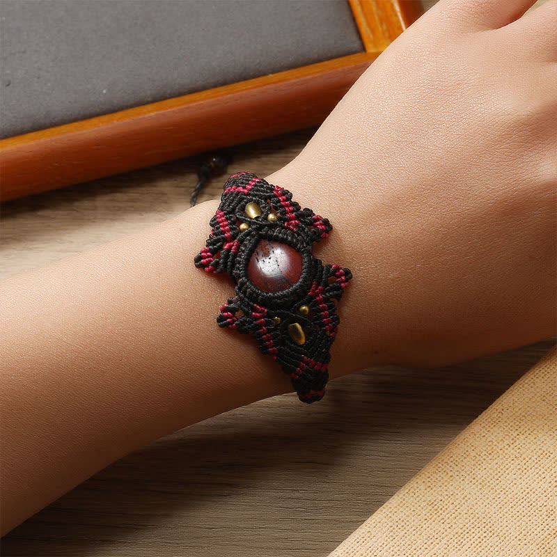 Bracciale intrecciato a mano con cristalli Olivenorma