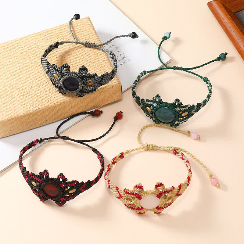Bracciale intrecciato a mano con cristalli Olivenorma