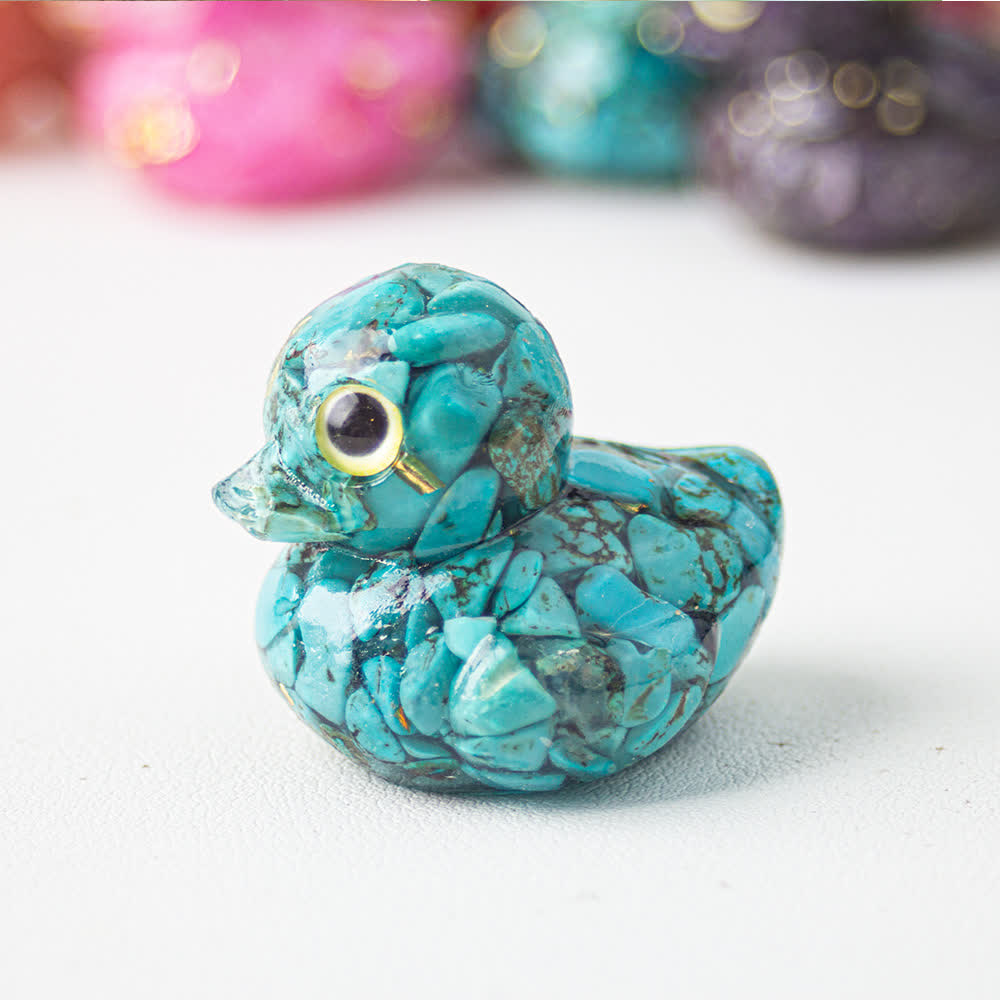 Decorazione in pietra preziosa di cristallo naturale Olivenorma a forma di anatra - image 39