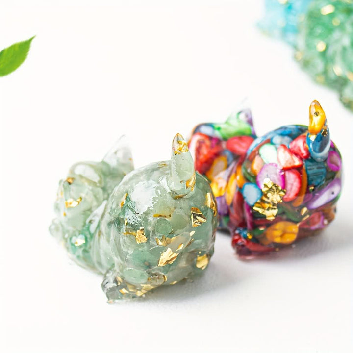 Olivenorma - Decorazione in pietra preziosa con statuetta di gatto in cristallo con benedizione giocosa - image 77