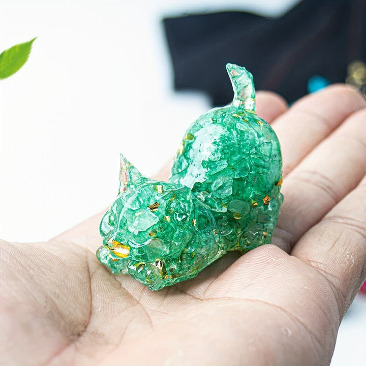 Olivenorma - Decorazione in pietra preziosa con statuetta di gatto in cristallo con benedizione giocosa - image 26