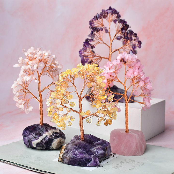 Albero Feng Shui con base in fantasia ametista Olivenorma