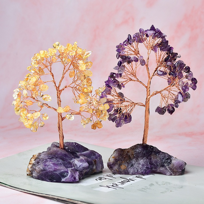 Albero Feng Shui con base in fantasia ametista Olivenorma