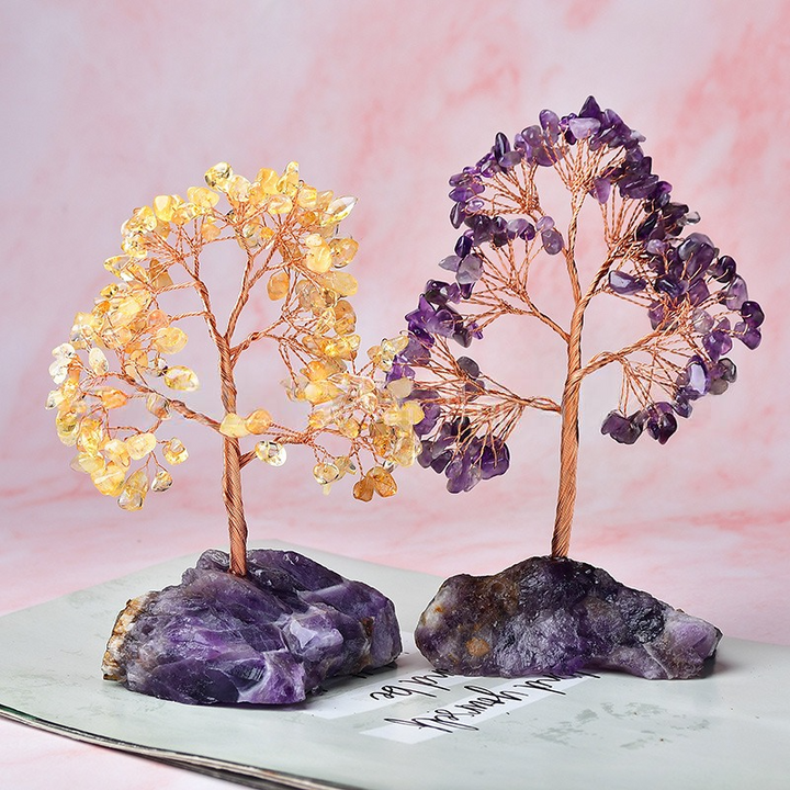 Albero Feng Shui con base in fantasia ametista Olivenorma
