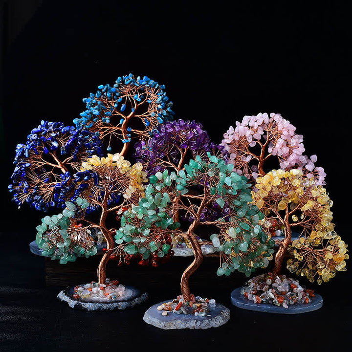 Base in ghiaia di agata colorata Olivenorma Feng Shui Tree
