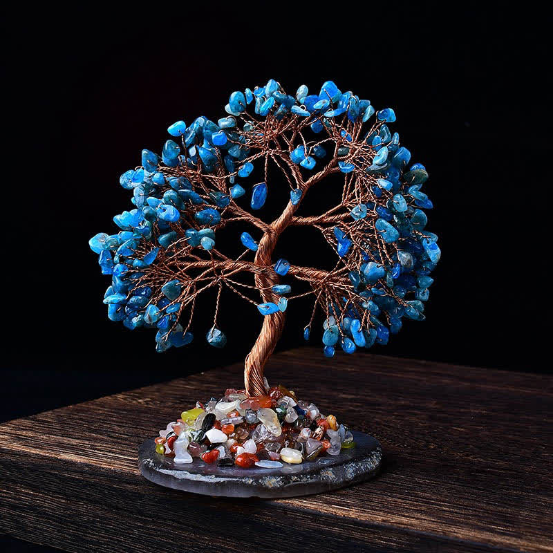 Base in ghiaia di agata colorata Olivenorma Feng Shui Tree