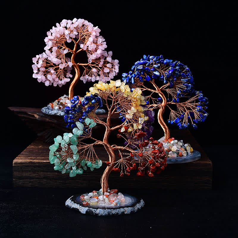 Base in ghiaia di agata colorata Olivenorma Feng Shui Tree