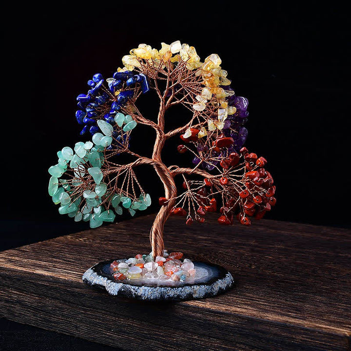 Base in ghiaia di agata colorata Olivenorma Feng Shui Tree