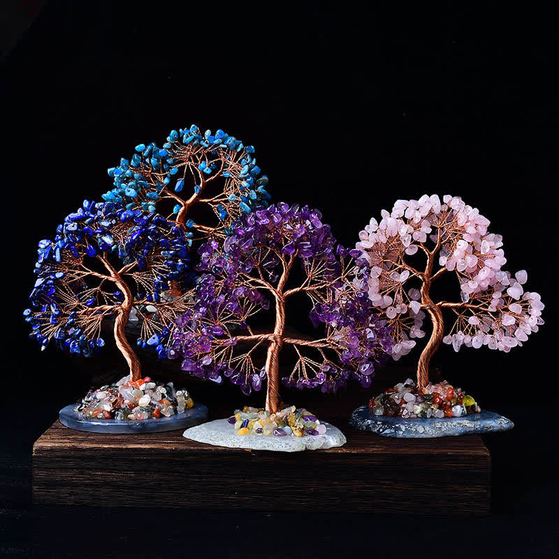 Base in ghiaia di agata colorata Olivenorma Feng Shui Tree