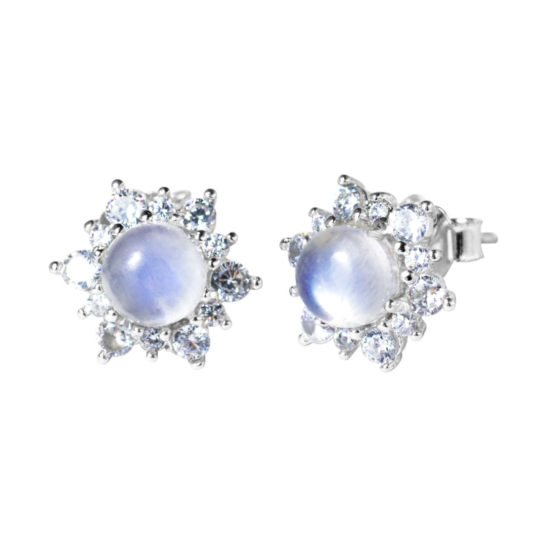Olivenorma orecchini in argento sterling 925 con pietra di luna naturale