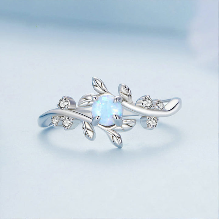 Anello in argento sterling 925 a forma di vite di opale Olivenorma