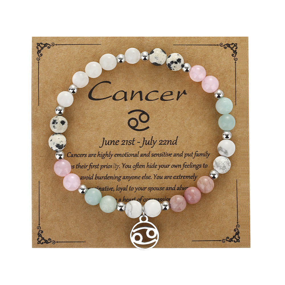 Bracciale con ciondolo zodiacale in pietra naturale Olivenorma 