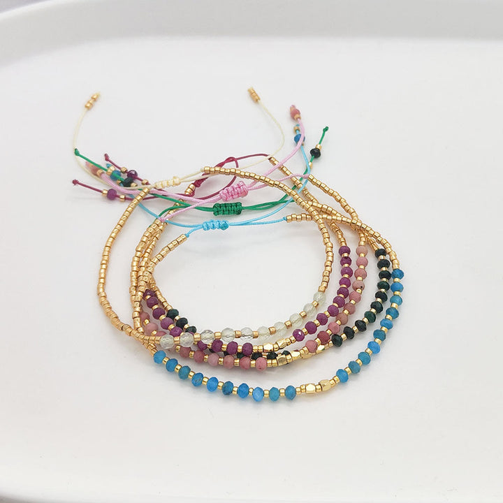 Bracciale Olivenorma con piccole perle di cristallo naturale