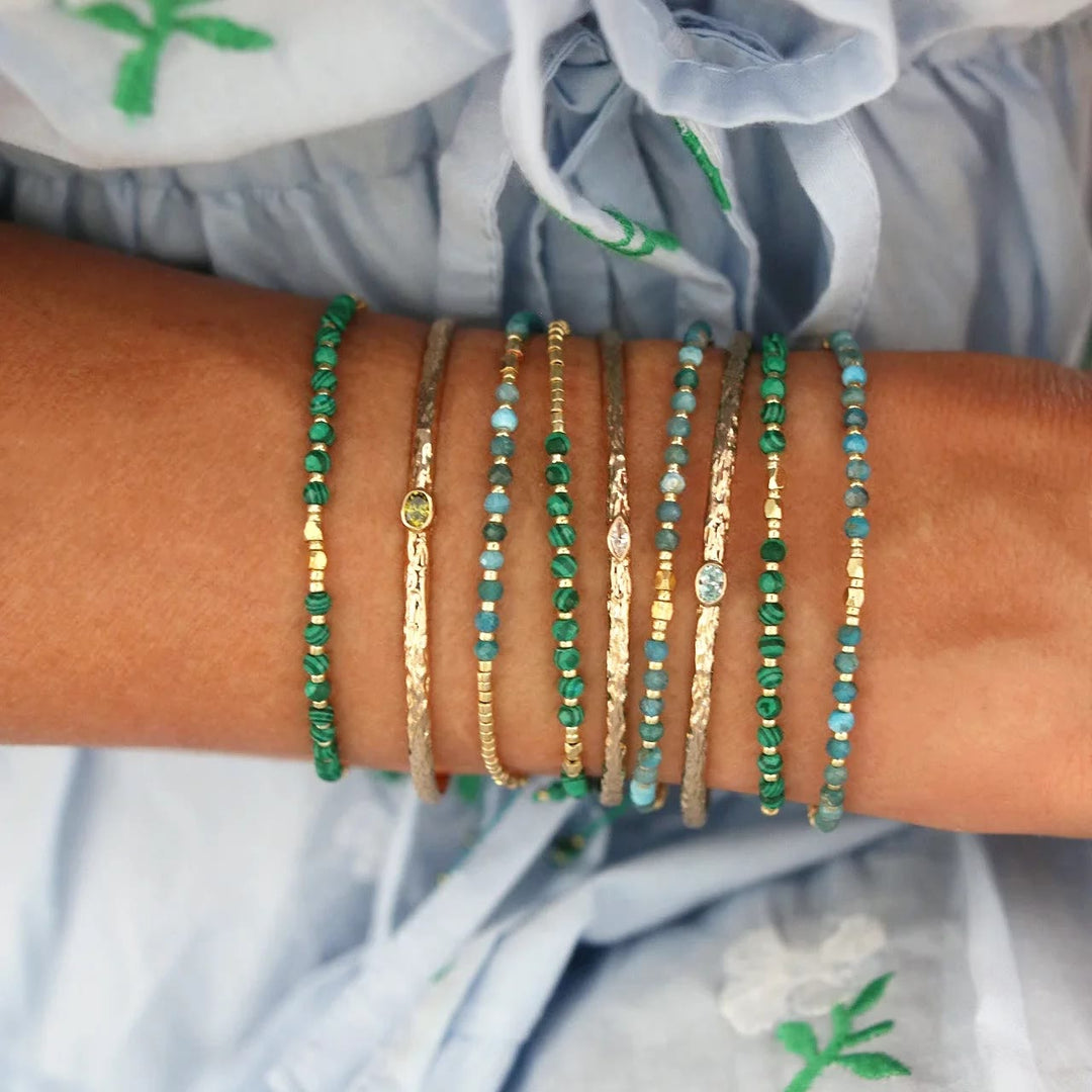 Bracciale Olivenorma con piccole perle di cristallo naturale