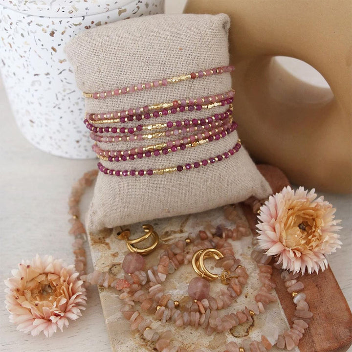 Bracciale Olivenorma con piccole perle di cristallo naturale