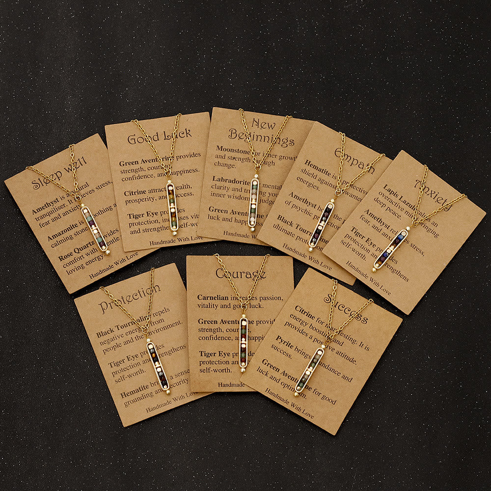 Collana con ciondolo a forma di pisello in pietra naturale curativa funzionale Olivenorma 