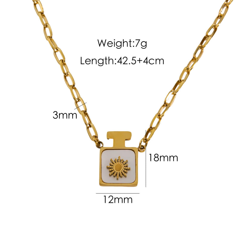 Collana con ciondolo in perle d'acqua dolce naturale Olivenorma Nacre 
